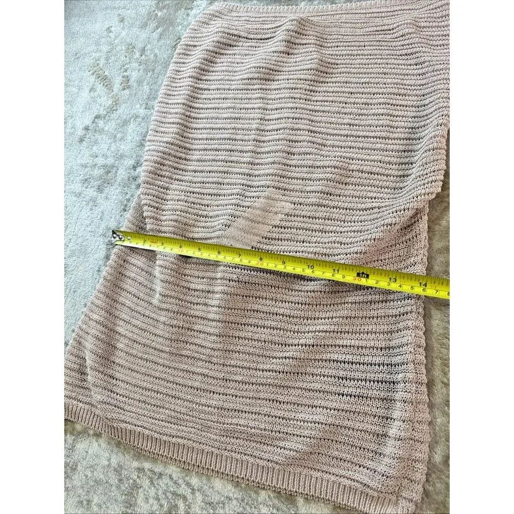 Guess Halter Top Womens Size L Champagne Color SL Rhea Cowl Neck Milk Tea - Picture 8 of 16